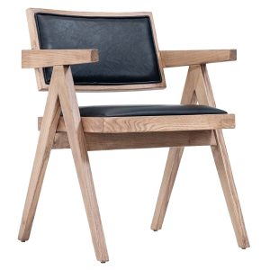 Chaise de restaurant en bois Bouvetti avec accoudoir