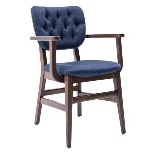 missy wooden restaurant chair with armrest