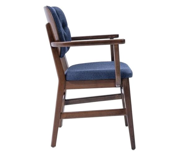 missy wooden restaurant chair with armrest