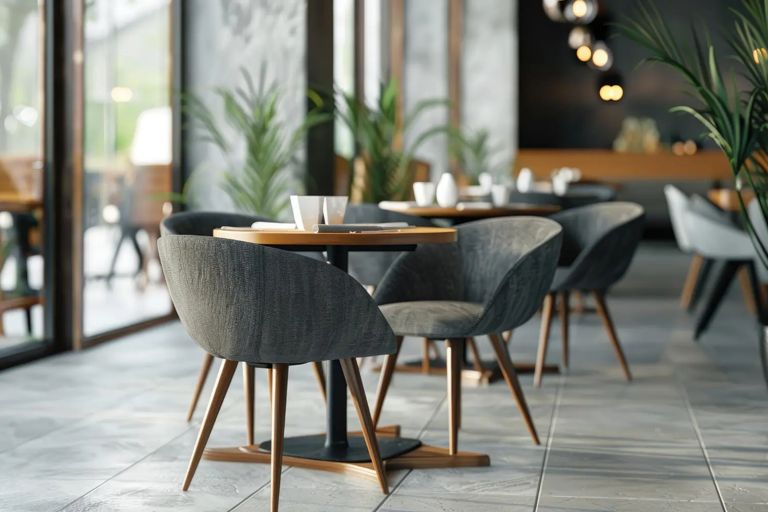 Restaurant chairs and tables