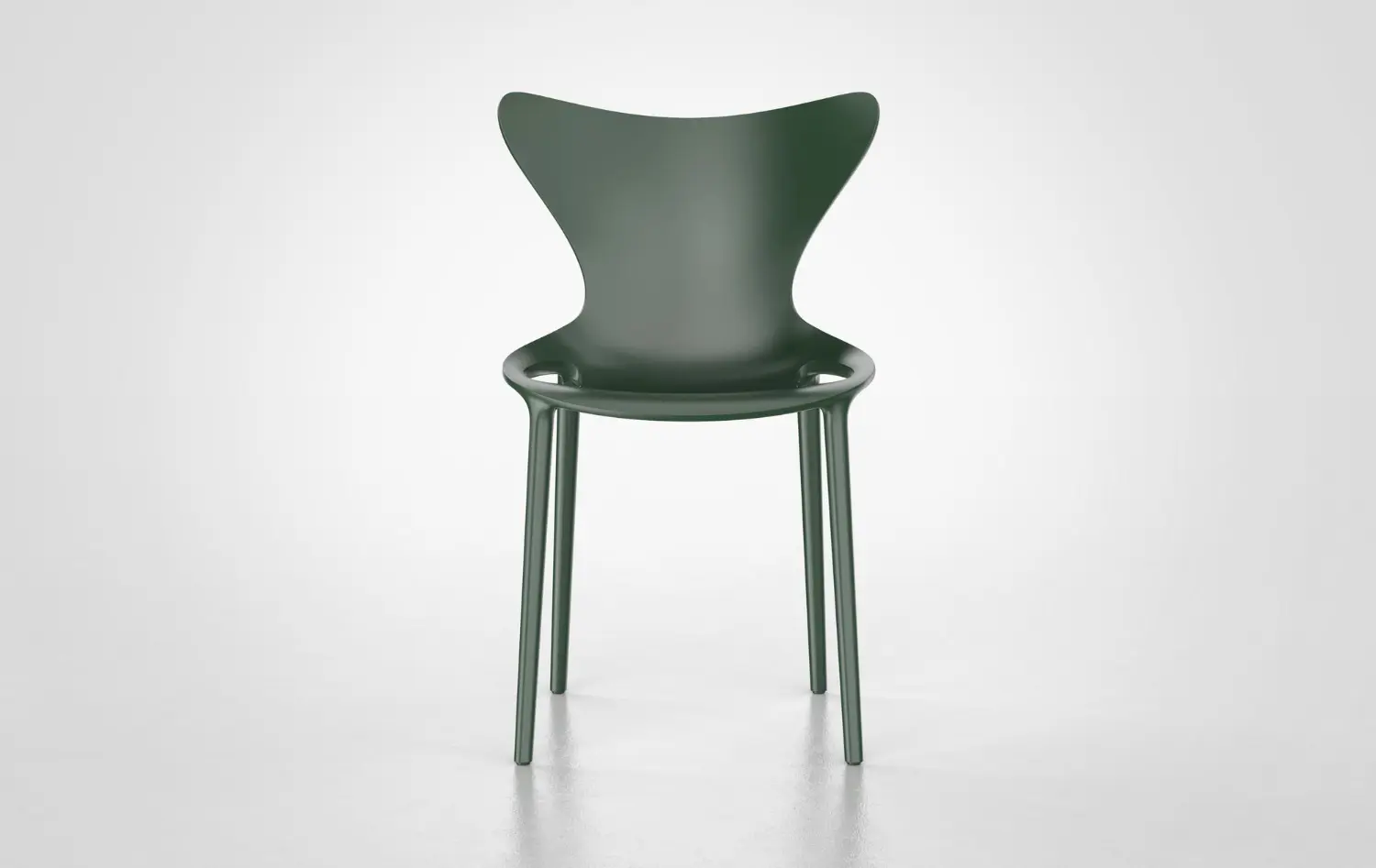 One-piece moulded polypropylene restaurant chair with no joints to tighten or re-glue
